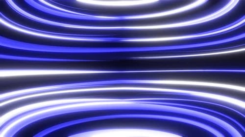Abstract Neon Glowing Lines Tunnel Background Loop