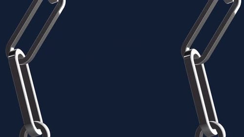 Sleek Animated Metal Chains Loop Background Graphic