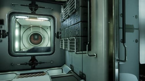 Interior of Futuristic Internation Space Station