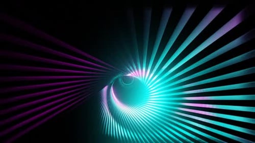 Pink And Cyan Belt Tunnel Background Vj Loop In HD