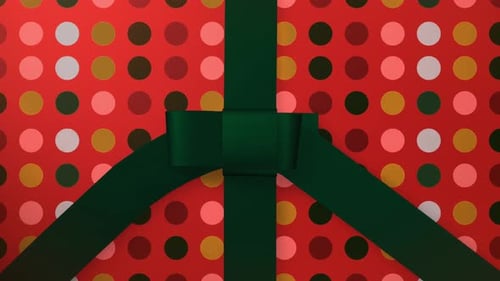 Christmas Gift Reveal with Polka Dot Wrapping Paper