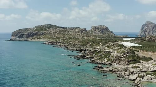 Scenic Coastline with Turquoise Waters From Above