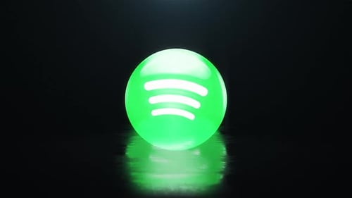 Animación giratoria de iconos de Spotify