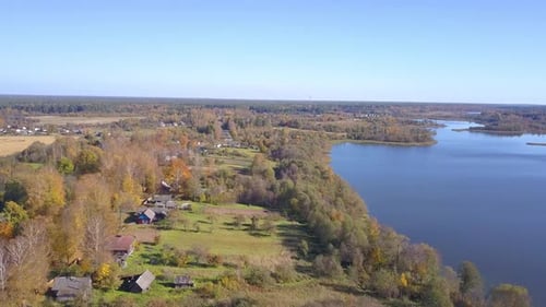 Beautiful autumn landscape of Lake Serokorotnya