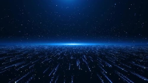 3D Abstract Blue Shining Glitter Particles 2024 Animation New Motion Background Light Flare