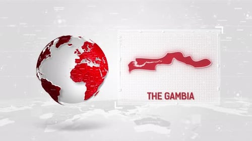 Animated World Map with Country Highlights and Data