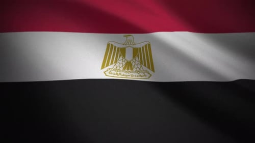 Realistic Waving Egyptian Flag Animation