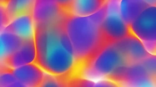 Vibrant Abstract Multi Color Fluid Morphing Motion