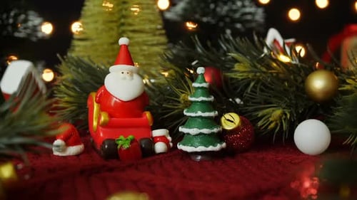 Papai Noel e decoração de Natal