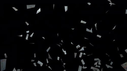 Money Cascade: Hyper-Realistic 4K Animation of Rapidly Falling $100 Bills with Alpha Transparency