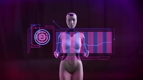 Abstract Infographic Concept with Diagram on Touch Screen