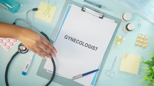 Gynecologist's Desktop, Office Visit, Doctor's Visit