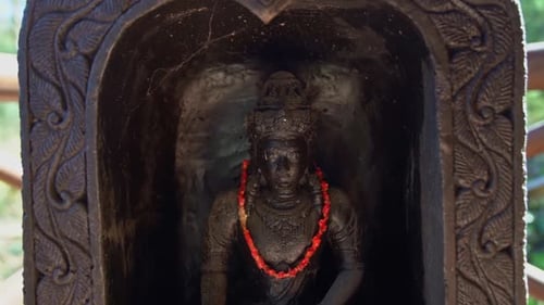 Small Wooden Statue of Indian Deity