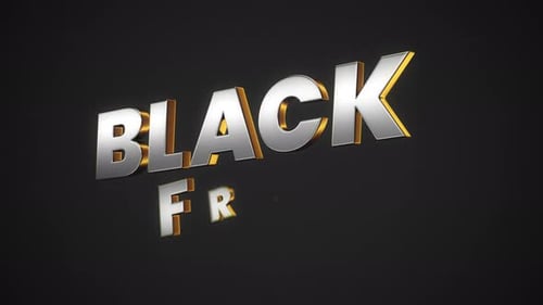 Metallic 3D Black Friday Text Reveal Animation
