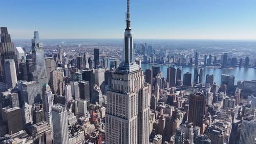 Empire State Building At Manhattan In New York United States.
