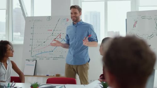 Business Team Meeting in Modern Office