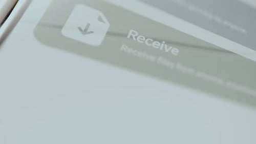 Opción etiquetada como Interfaz de transferencia de archivos para recibir archivos