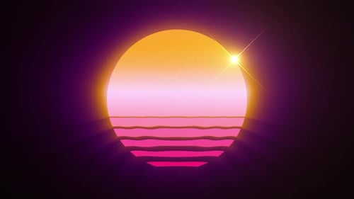 Retro Sun Synthwave Vaporwave