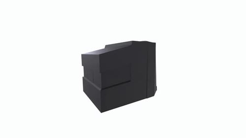 Boîte de rangement noire moderne avec compartiments