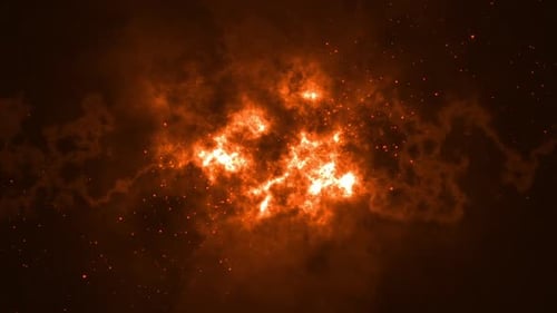 Abstract Fiery Energy Burst Animation