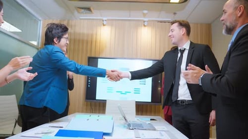 Group of multi-Ethnic businessman and businesswoman working in office.