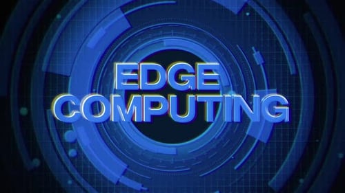 Edge Computing Word On Futuristic Cyberspace Background