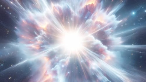 Uma estrela que explodiu no espaço formando uma nebulosa