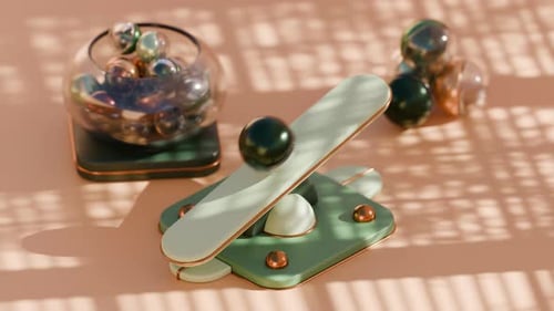 Balancing Marble 3d Loop Animation