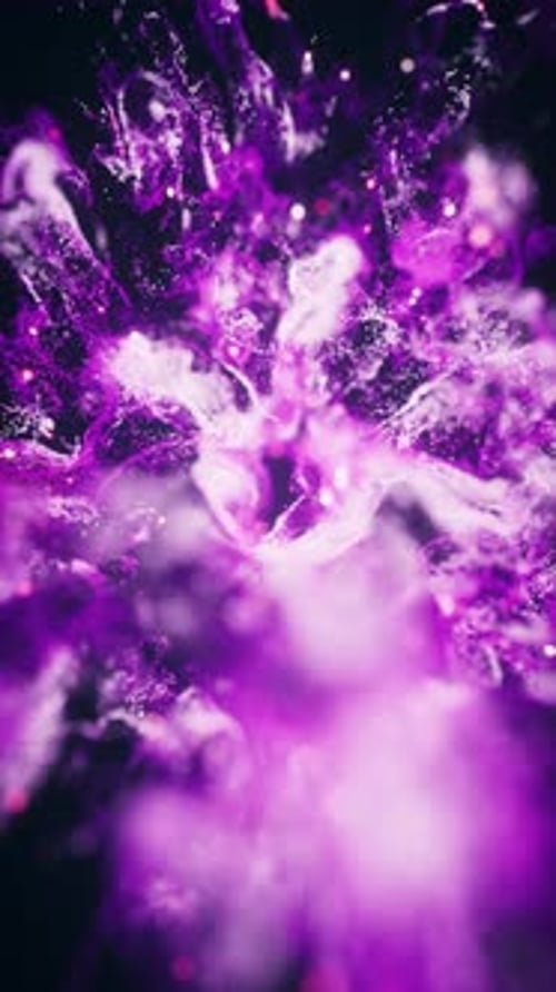 Abstract Purple Fluid Particle Stream Background