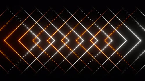 Orange And White Abstract Changing Neon Squares Background Vj Loop In 4K