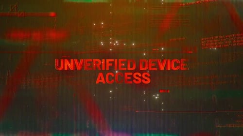 Palabra de acceso al dispositivo no verificada sobre un fondo futurista de alta tecnología