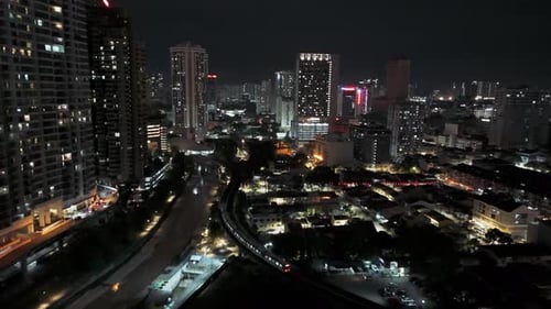 Following MRT Train in Kuala Lumpur, Malaysia 1 of 2