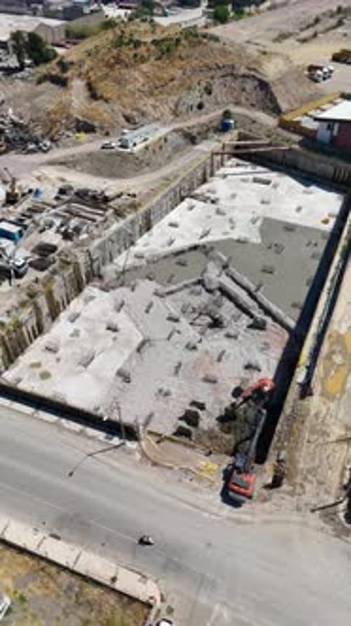 Aerial View of Urban Construction Site