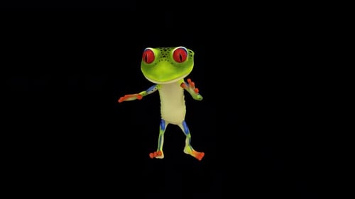 Toon Humanoid Frog Injured Walk