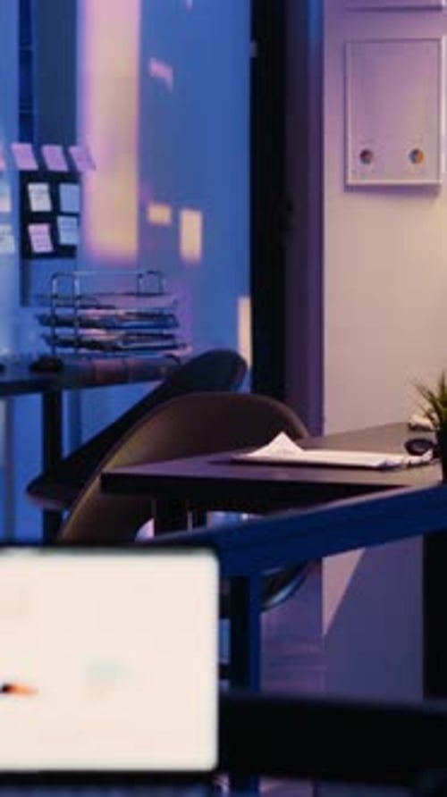 Vertical Video Young Adult Feeling Tired Working Overtime on Report