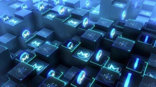 Monero Crypto 3D Digital Algorithm