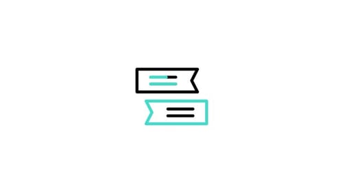 Animated Flat Chat Message Icons Reveal