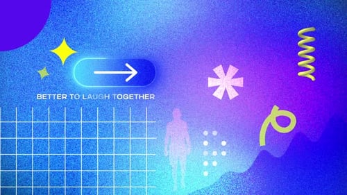 Dynamic Geometric Abstract Background with UI Elements