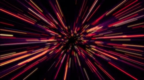 Futuristic Light Speed Hyperspace Tunnel Background Animation