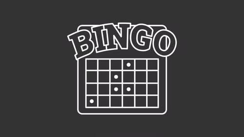 Animation de ligne blanche de bingo