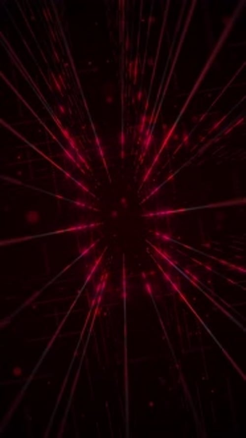 Vertikales Video — Stilvolle rote digitale Datenlicht-Netzwerk-Hintergrundanimation