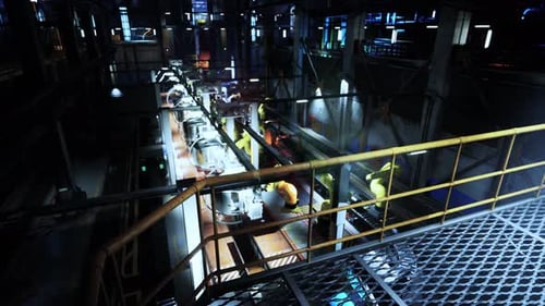 Système de convoyage d'usine Assemblage de machines dans un environnement industriel