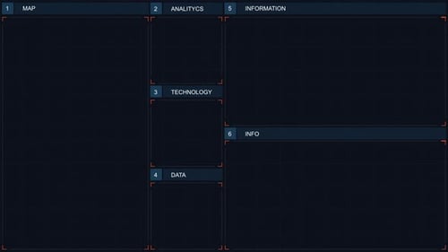 Futuristic data analytics interface with technology and information