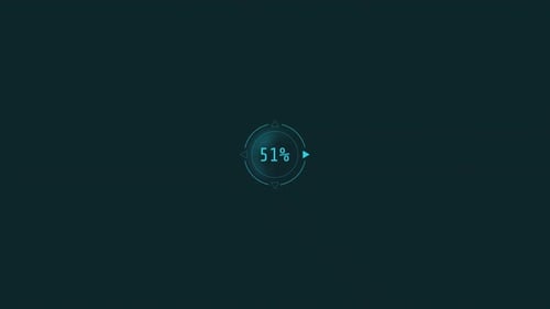 HUD Loading Element Round Progress Bar with Percentage