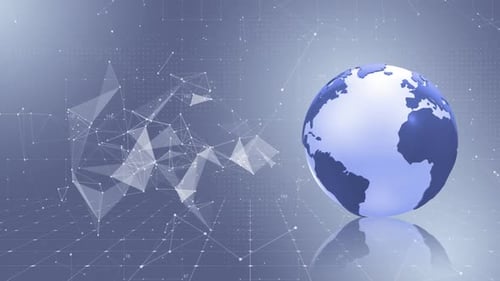 Digital Futuristic Earth Globe Background Loop V7