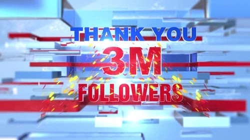 Modern 3D Thank You Followers Social Media Milestone