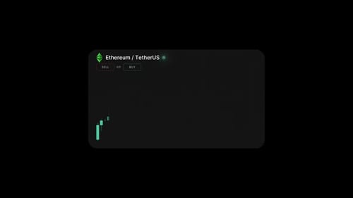 Animación de bomba de gráficos de comercio de criptomonedas de Ethereum TetherUS