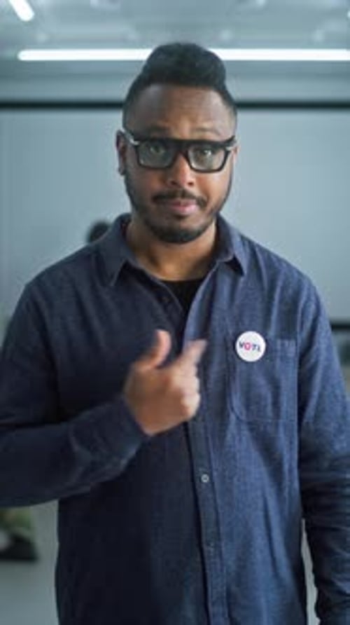 Portrait of African American Man USA Elections Voter