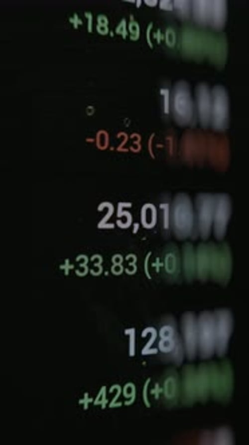 Checking the Prices of Indices on Cryptocurrency Trading Platform Scrolling the List