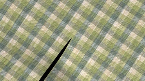 Plaid Fabric Tear Reveal Transition Animation